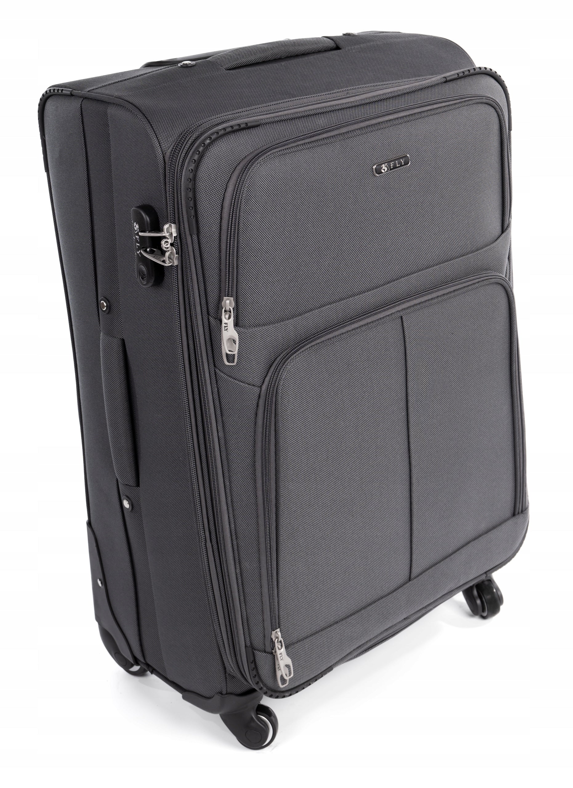 LARGE MATERIAL TRAVEL SUITCASE ON 4 WHEELS 94 LITERS Packaging status original