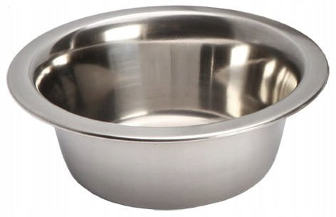 LARGE METAL DOG BOWL STAINLESS STEEL 1,8L