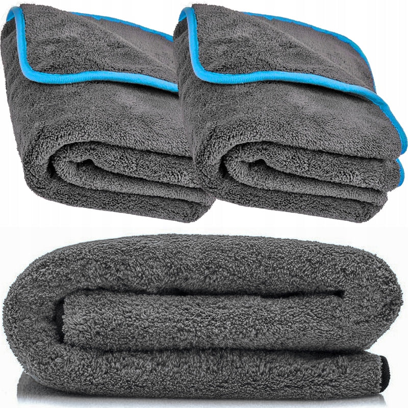 LARGE MICROFIBER TOWEL FOR CAR THICK 50X80CM WEIGHT 1200gsm! 2 PIECES
