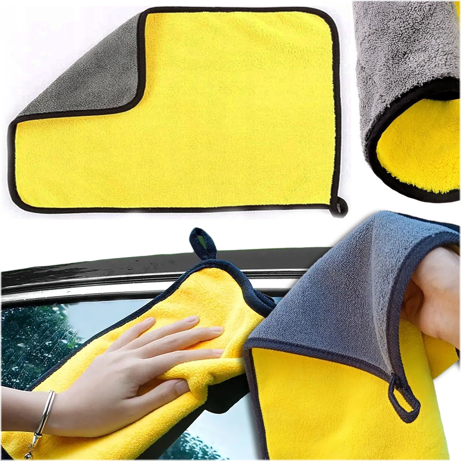 LARGE MICROFIBER TOWEL FOR DRYING CAR WASHING MICROFIBER CLOTH 800g