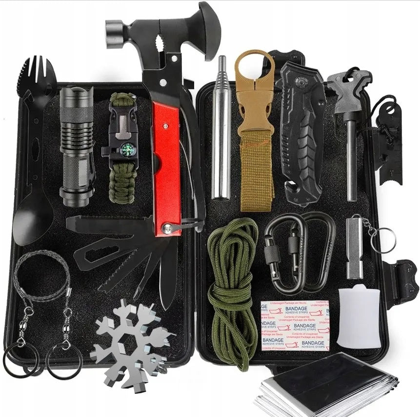 LARGE MILITARY SURVIVAL KIT FOR SURVIVAL ESSENTIAL 62in1 XXL