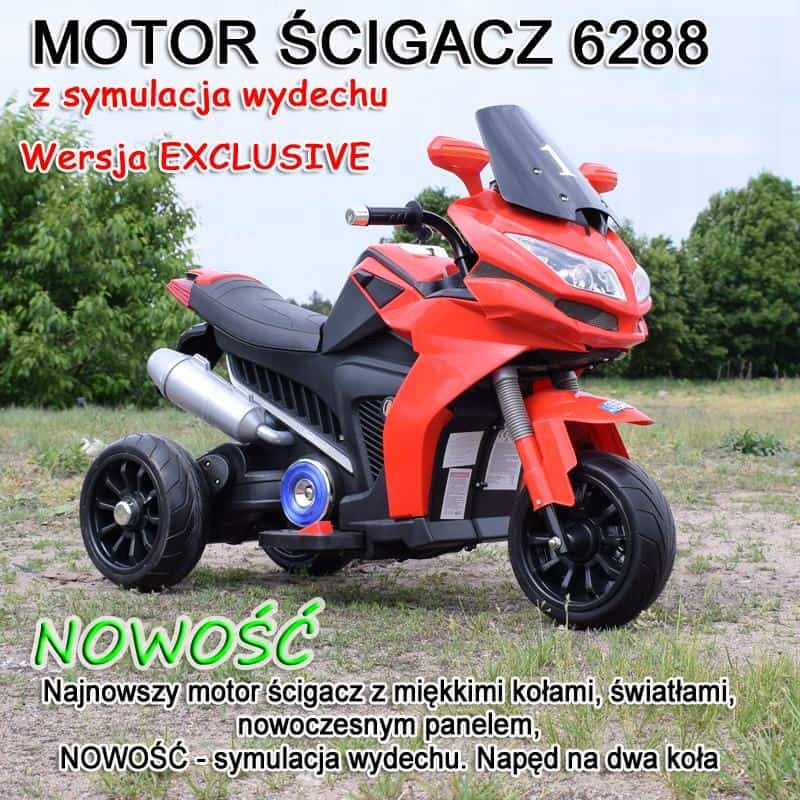 LARGE MOTOR RACER WITH EXHAUST SIMULATION, SOFT WHEELS /6288A Manufacturer code 5903641564120