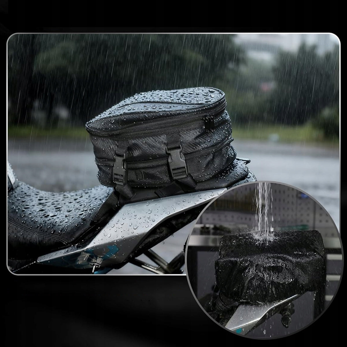 LARGE MOTORCYCLE BAG FOR THE BACK SEAT OF THE MOTORCYCLE WATERPROOF ROOMY Manufacturer no brand