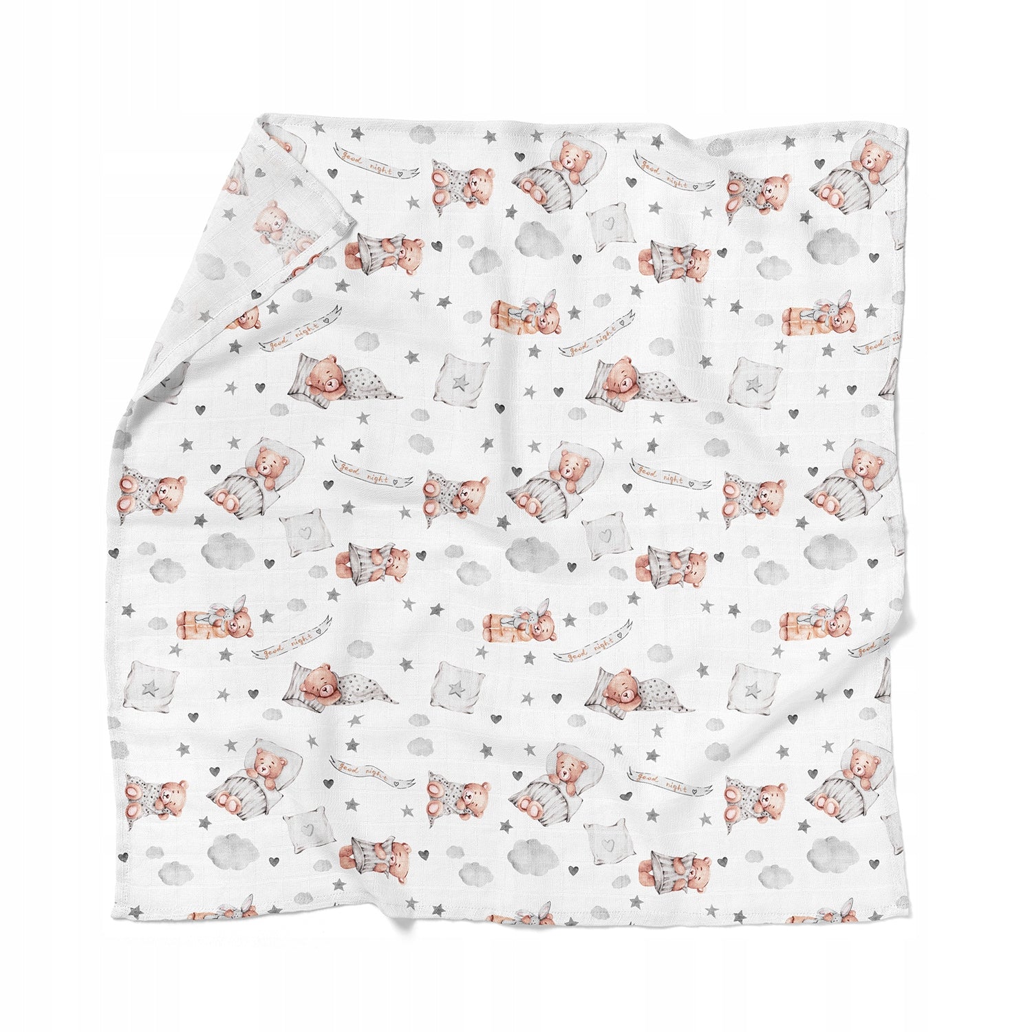 LARGE MUSLIN DIAPER 120x120cm MUSLIN SWADDLE SUMMER SOFT Brand Cztery Słonie