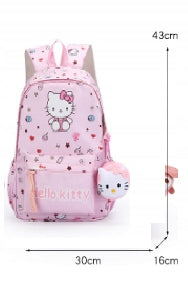 LARGE PINK SCHOOL BACKPACK SATCHEL A4 KITTEN HELLO KITTY Manufacturer code 18164