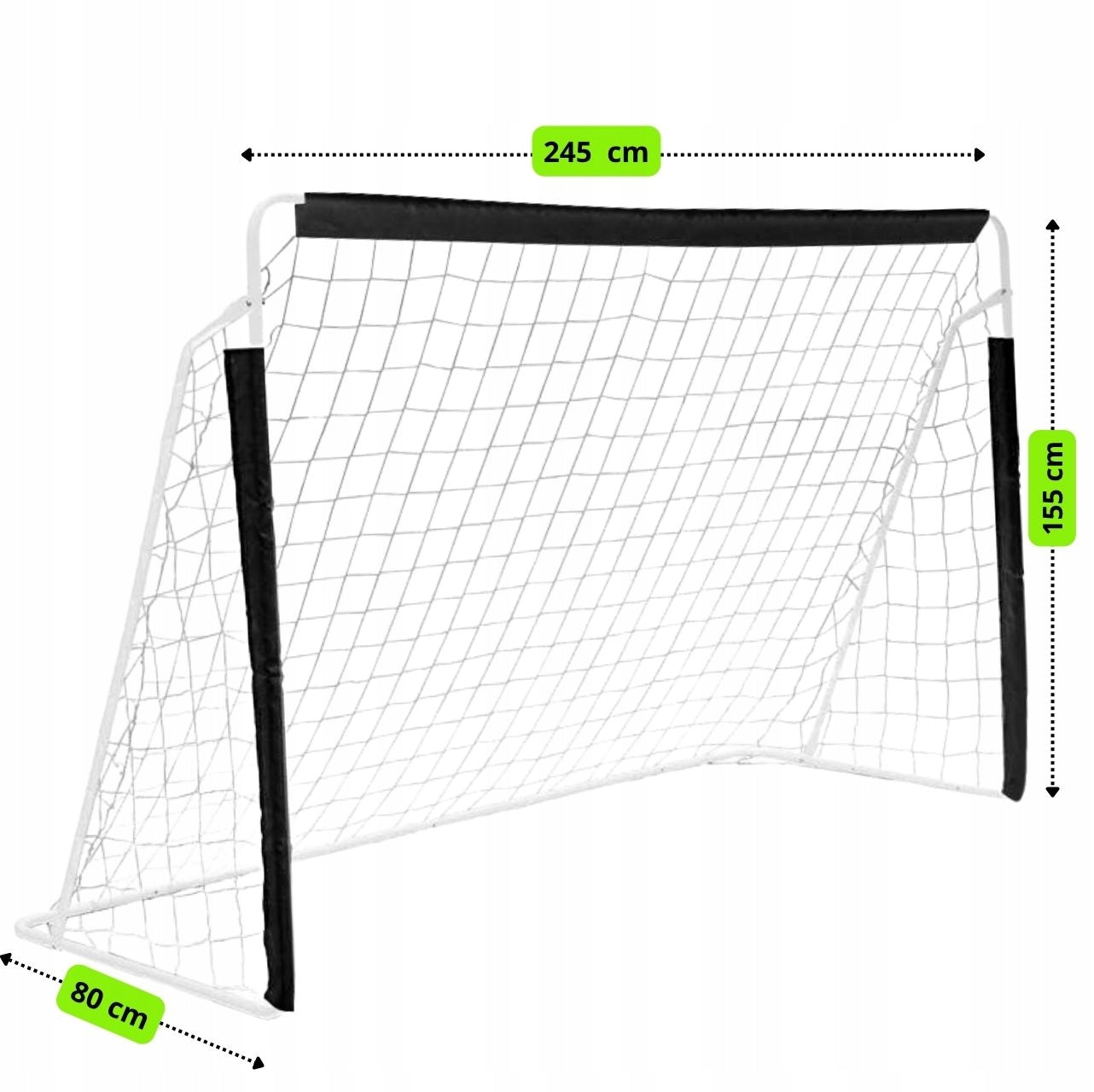 LARGE PORTABLE FOOTBALL GOAL 245x155x80cm GARDEN FOR KIDS GIFT Packaging status original