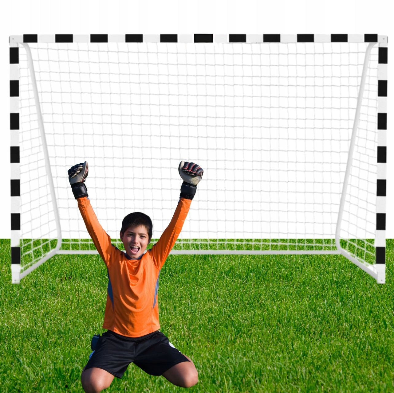 LARGE PORTABLE METAL GOAL XXL FOOTBALL TRAINING CHILDREN 300x200 cm Kid's age 3＋ years