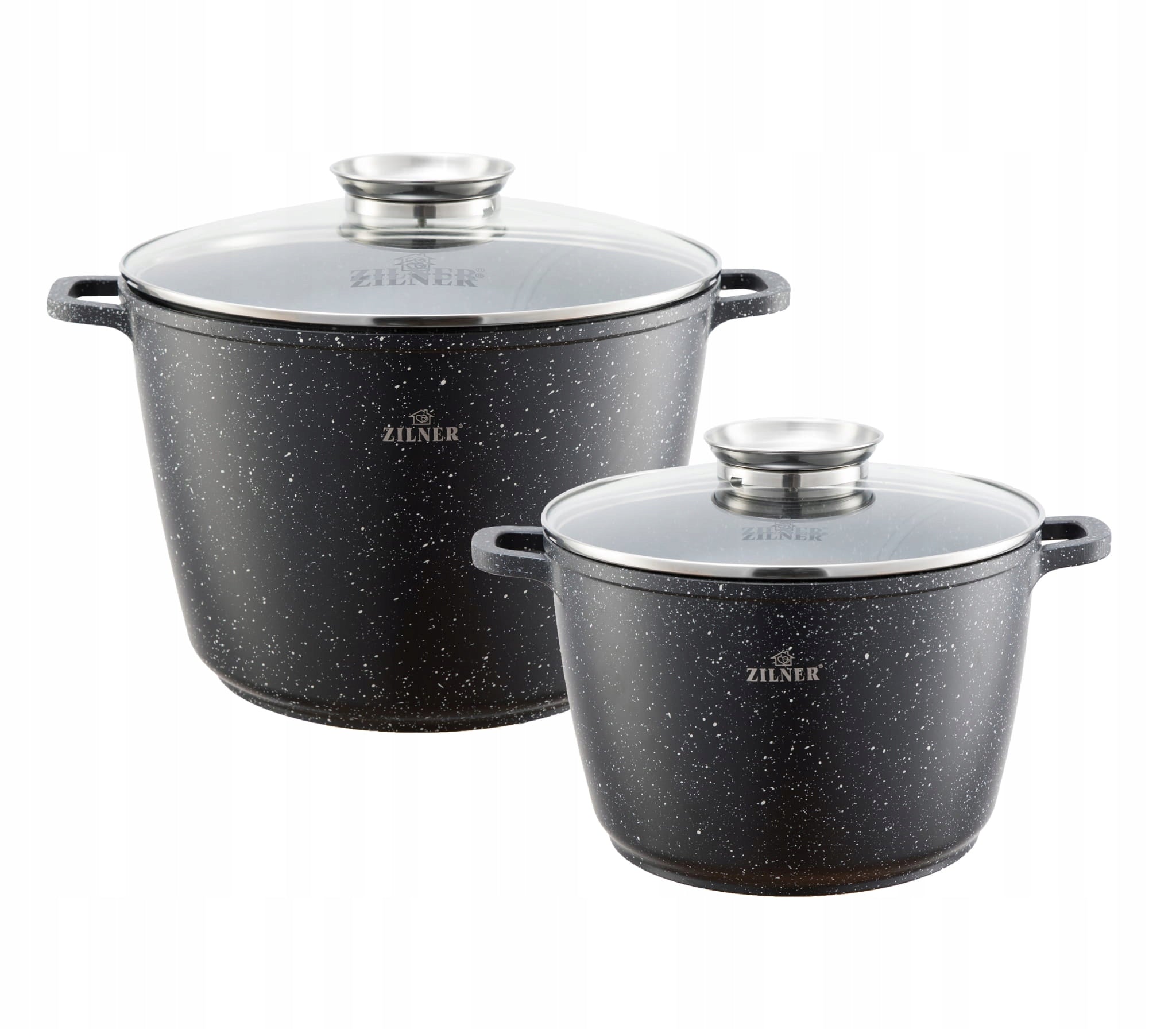 LARGE POT WITH LID 10L INDUCTION POT 6,2L MARBLED POT SET