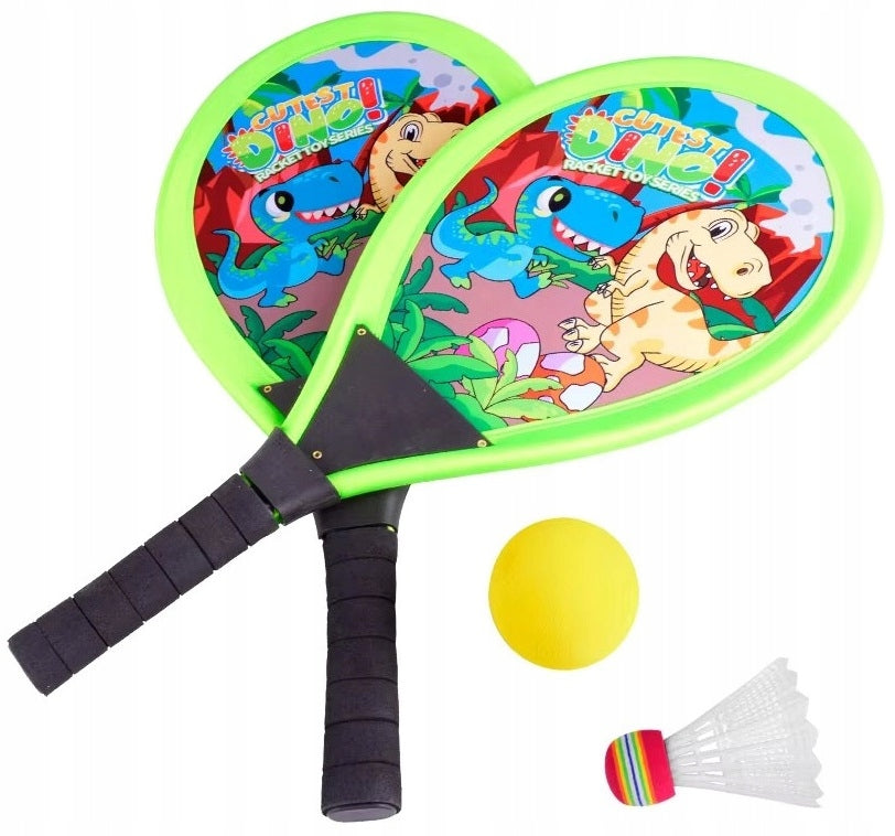 LARGE RACKETS 54CM BADMINTON PADDLES DARTS BALL DINOSAURS Manufacturer code GR1381