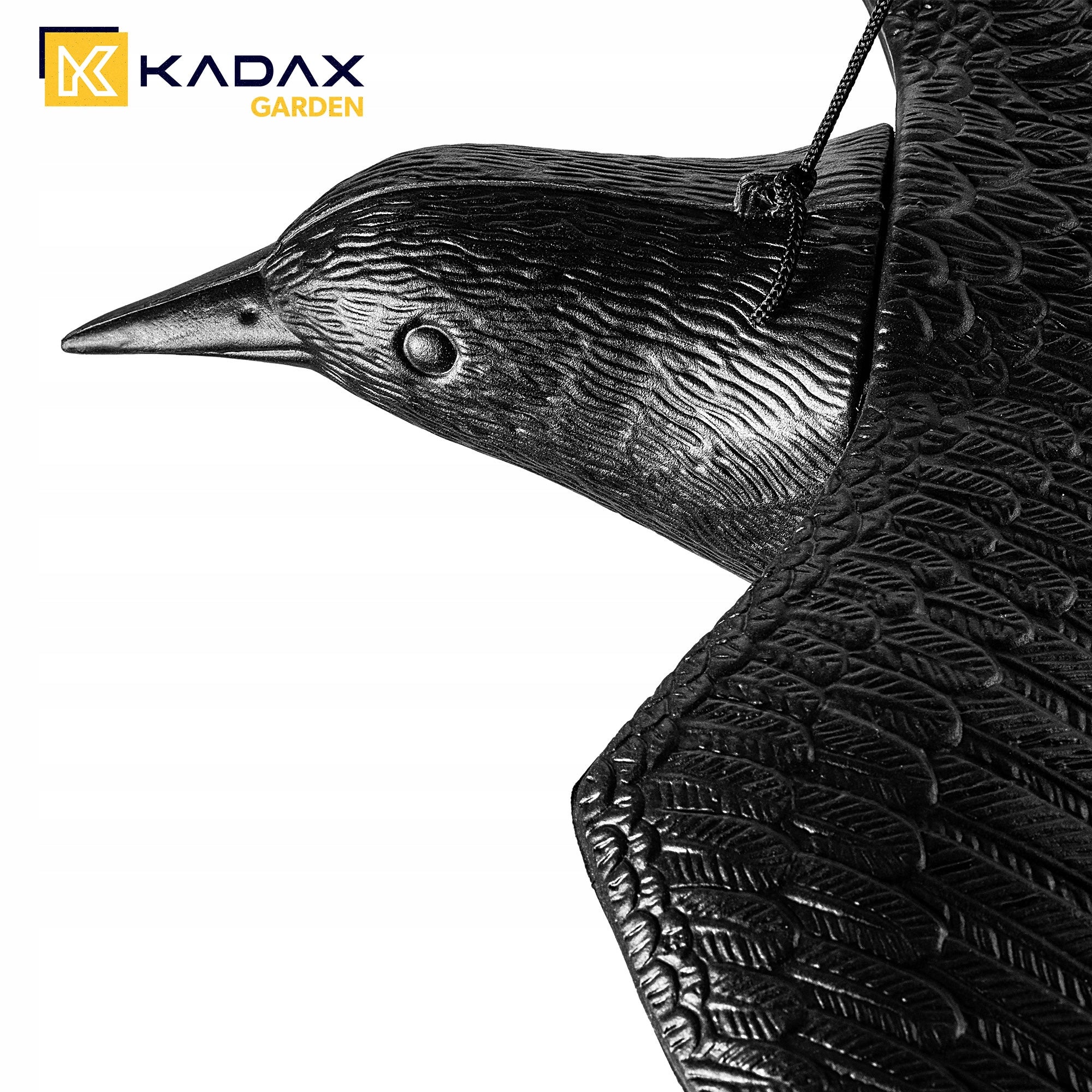 LARGE RAVEN BIRD BALCONY REPELLENT PIGEON STARLINGS FOR BIRDS IN FLIGHT 56cm Batteries included no