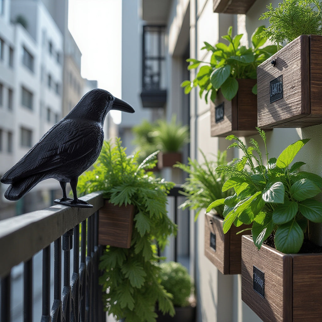 LARGE RAVEN PIGEON BIRD REPELLENT STARLINGS BIRDS FOR BALCONY BLACK 3 PACK Packaging status original