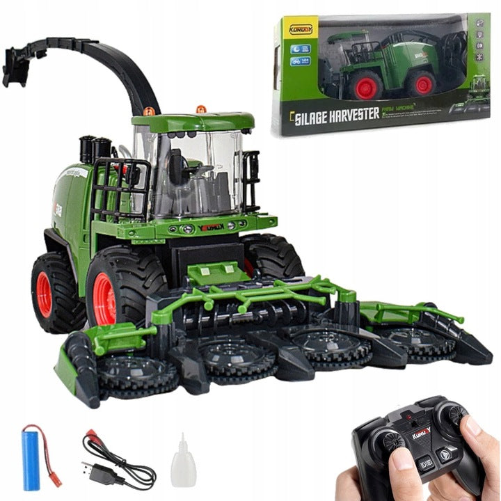 LARGE RC COMBINE HARVESTER REMOTE CONTROLLED SMOKE GENERATOR TOY BOY GIFT Packaging status original