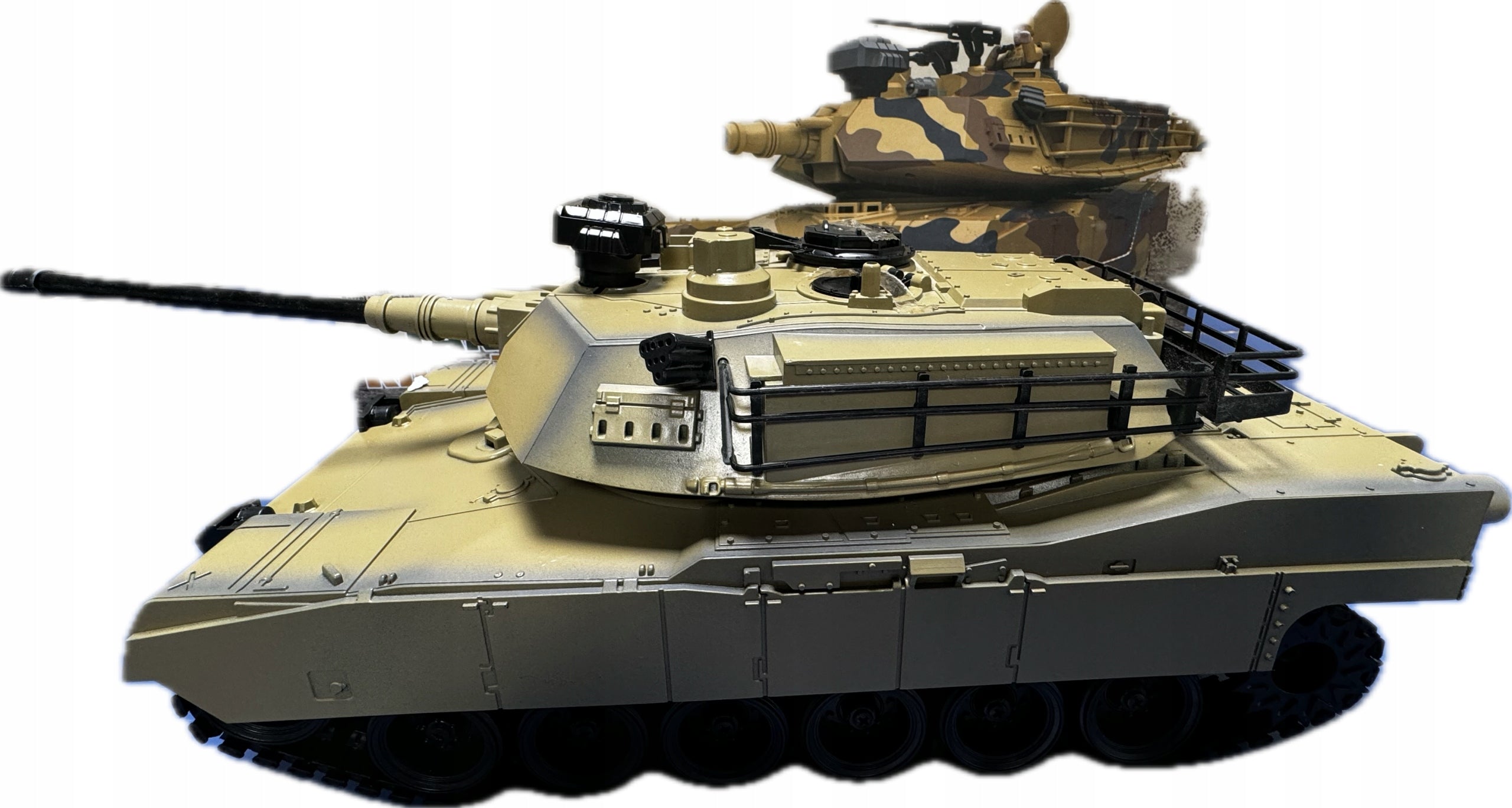 LARGE RC TANK REMOTE CONTROLLED M1A2 ABRAMS SHOOTING BALLS SOUNDS Kid's age 8＋ years