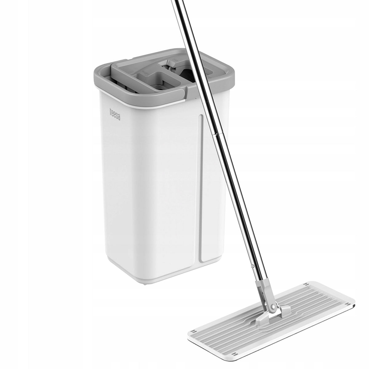 LARGE RECTANGULAR FLAT MOP WITH TWO-CHAMBER BUCKET WITH SQUEEZER + 2 CARTRIDGES Manufacturer code 5908049804762