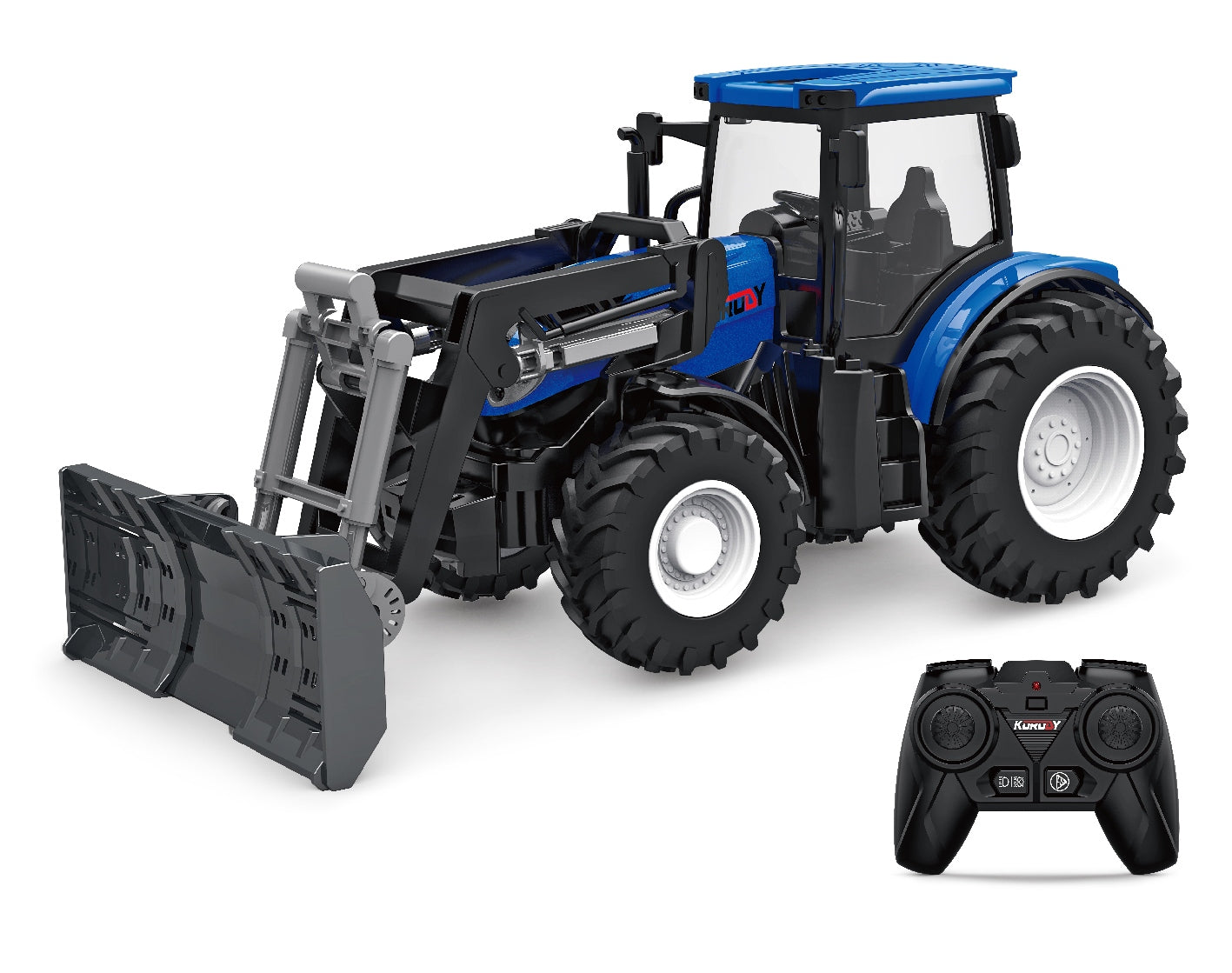 LARGE REMOTE CONTROLLED BLUE TRACTOR RC SMALL FARMER BULLDOZER EAN (GTIN) 5906063030587