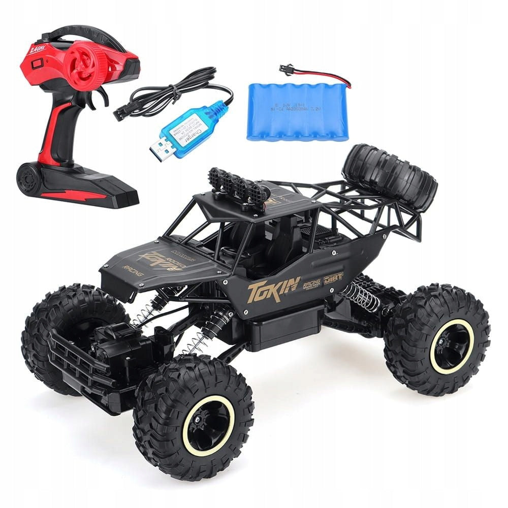 LARGE REMOTE CONTROLLED OFF-ROAD CAR 4x4 METAL LED GIFT FOR KIDS Packaging status original