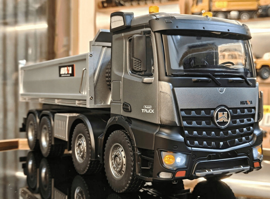 LARGE REMOTE CONTROLLED TIPPER HUINA 1536 PRO METAL TWO SWIVEL AXLES Packaging status original