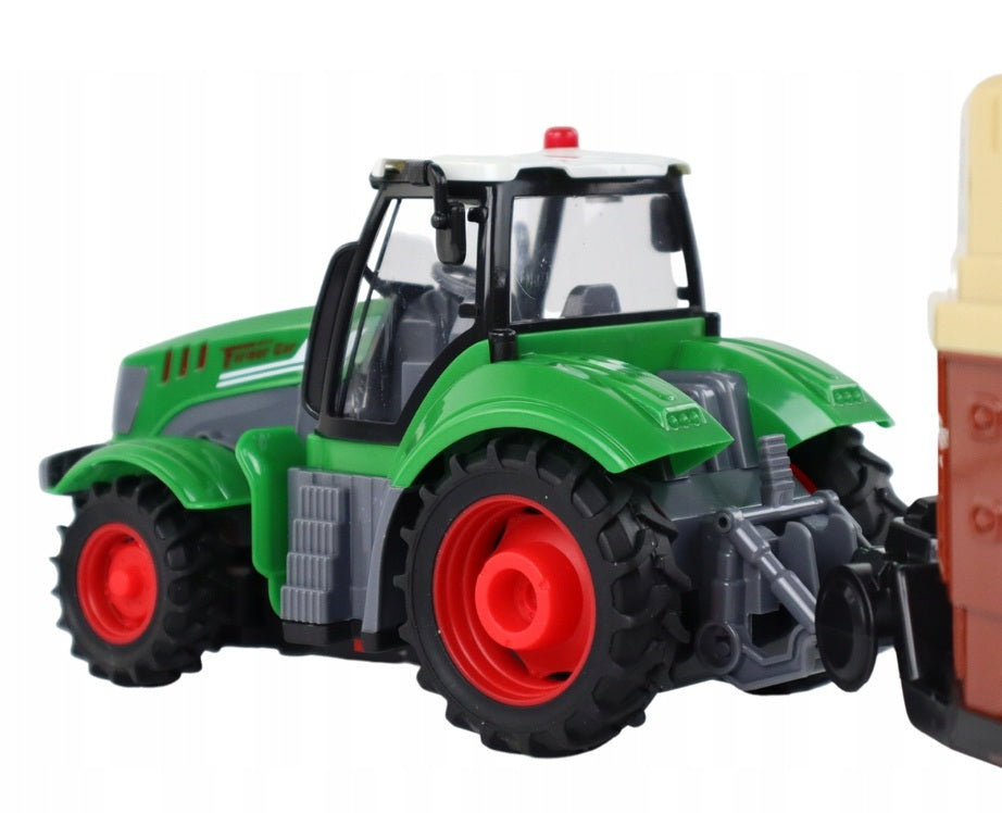 LARGE REMOTE CONTROLLED TRACTOR WITH HORSE TRAILER RC FOR REMOTE CONTROL FOR CHILDREN Kind driving