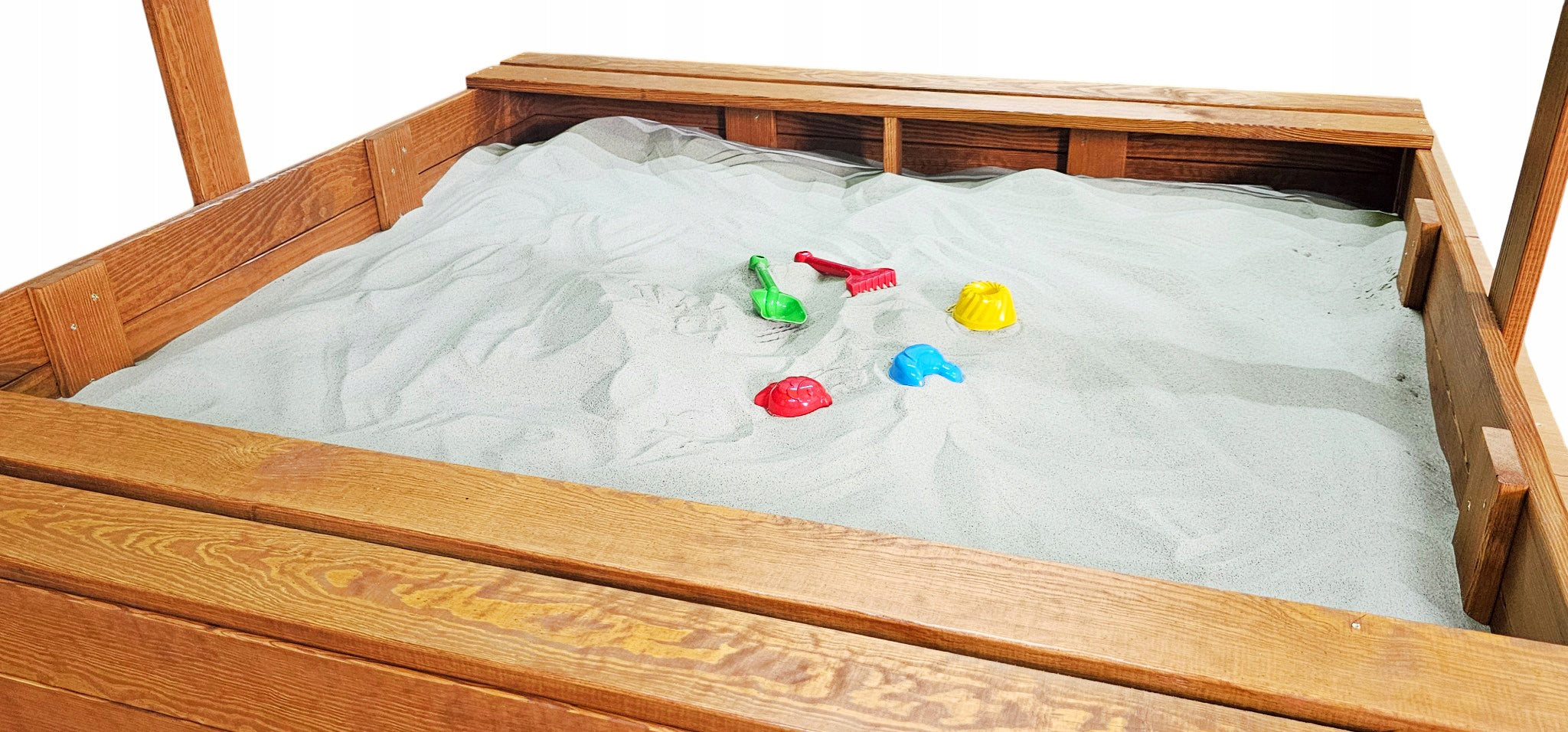 LARGE SANDBOX 150X150 WOODEN WITH VISOR 2X IMPREGNATED MANUFACTURER PL Brand Versano