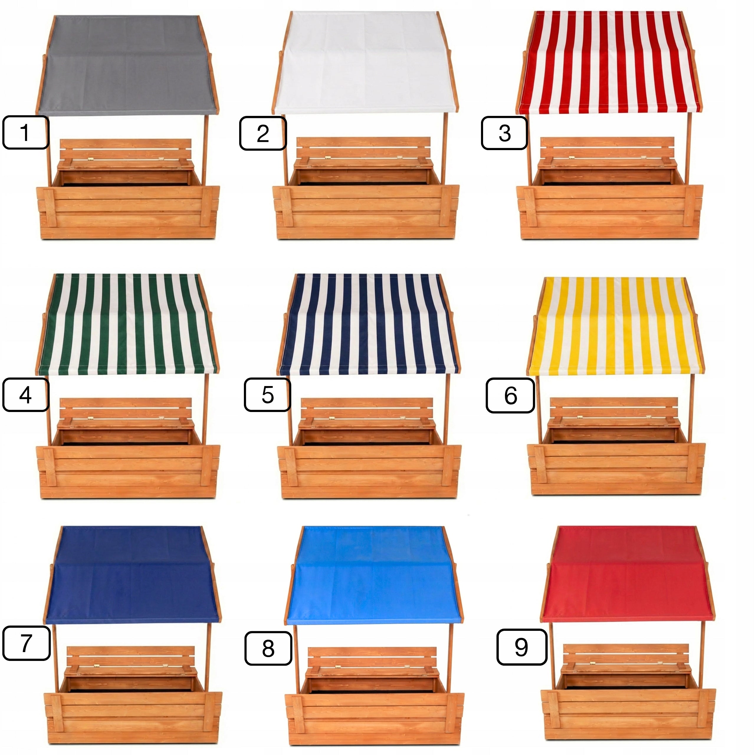 LARGE SANDBOX WITH VISOR IMPREGNATED WOODEN 120 cm CLOSED VIDEO 3D Manufacturer code SB20i2026