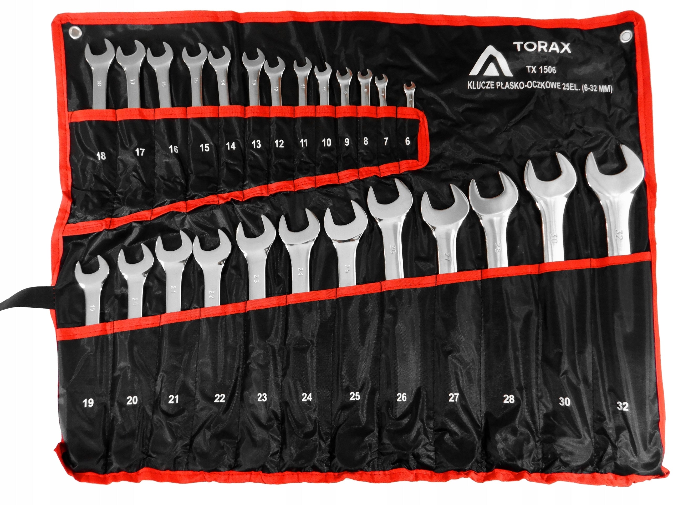 LARGE SET OF FLAT-EYE WRENCHES 25el CRV 6-32mm FLAT MAT CASE Packaging status original