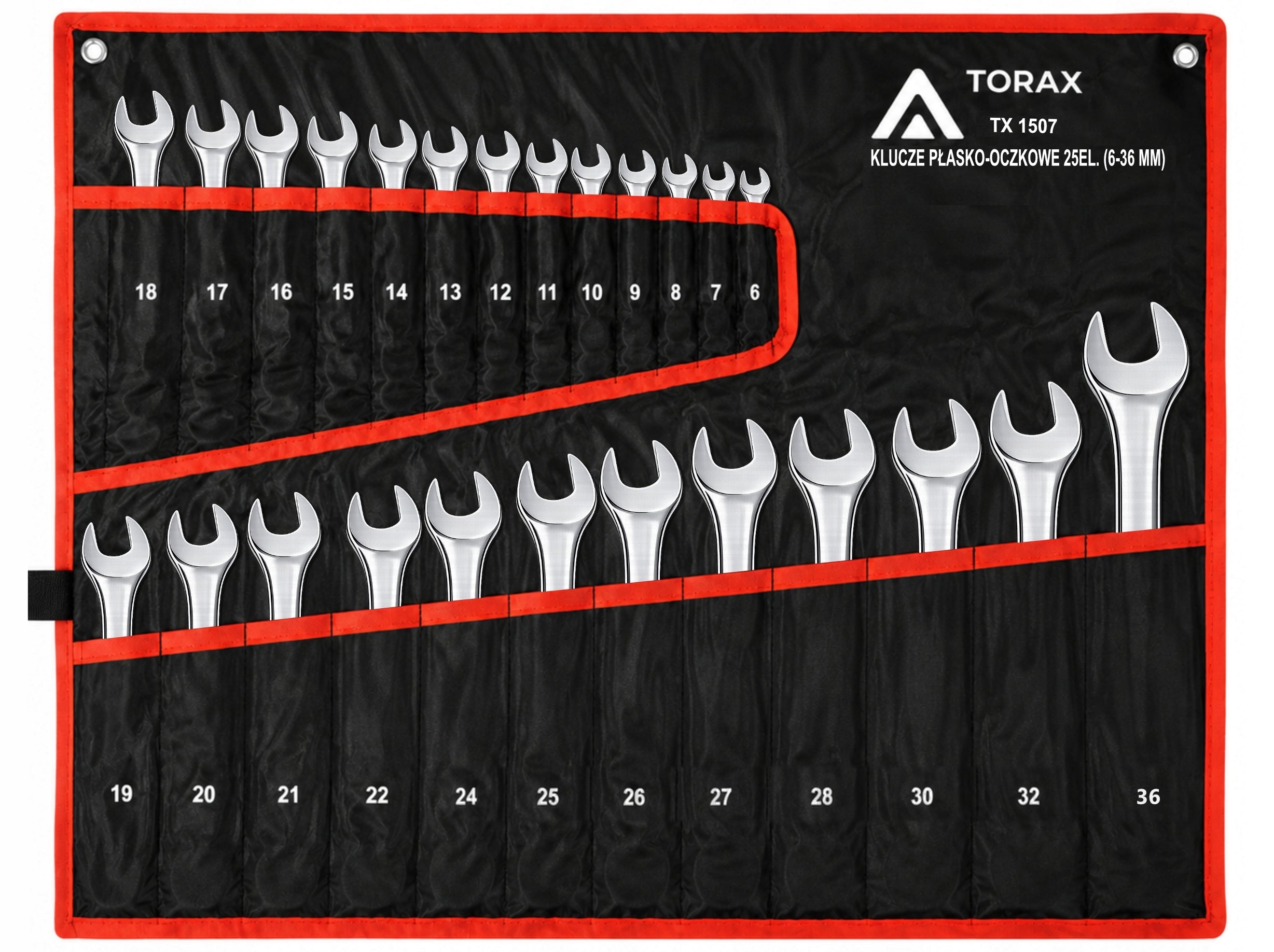 LARGE SET OF FLAT-EYE WRENCHES 25el CRV 6-36mm FLAT MAT CASE Packaging status original