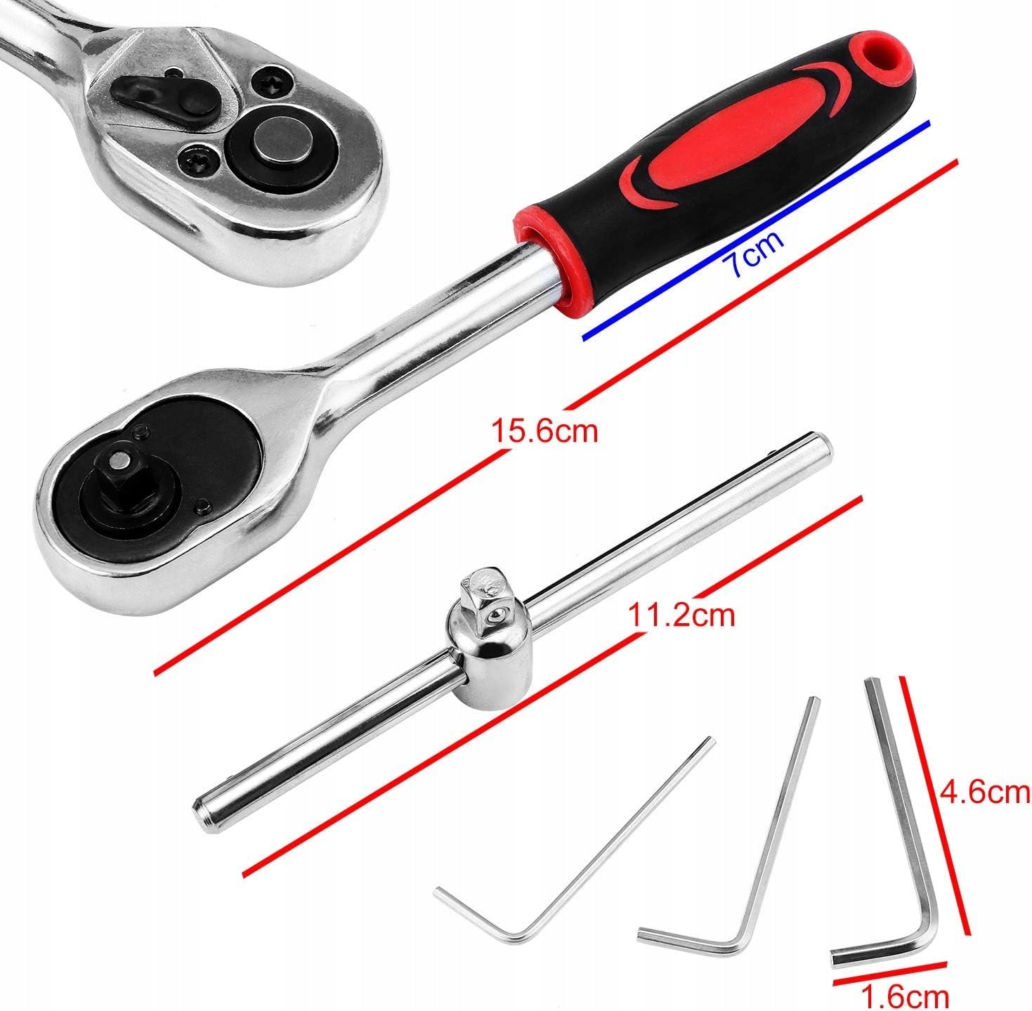 LARGE SET OF SOCKET WRENCHES TOOLS SOCKET WRENCHES 46 ELEMENTS TORX Manufacturer code mx164 klucze nasadowe