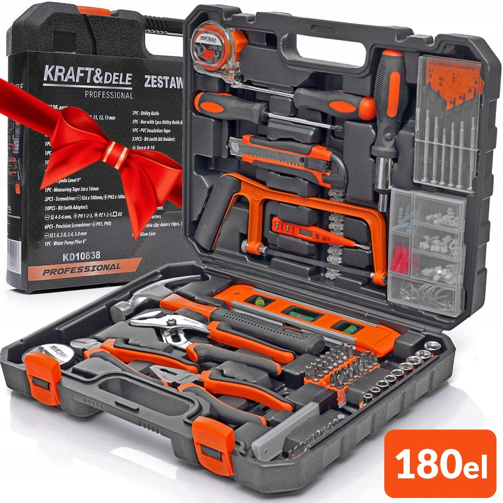 LARGE SET OF TOOLS KEYS TOOL CASE KEYS BITS 180 EL