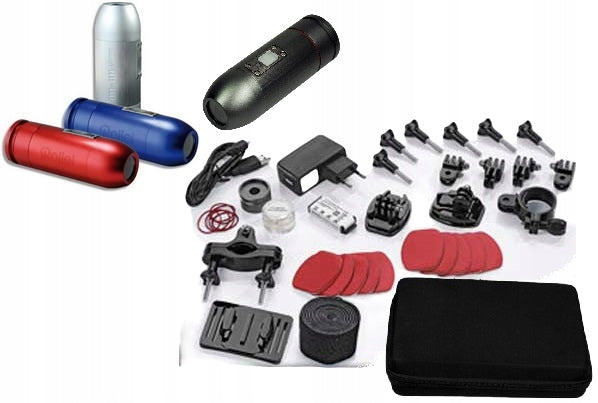 LARGE SET SPORTS CAMERA WATERPROOF METAL AKCESORIA HD SD MOUNTS