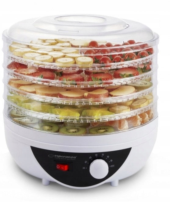 LARGE STRONG VEGETABLE FRUIT MUSHROOM DRYER HERBS 250W 5-SIT 8-PROGRAMS Brand Esperanza