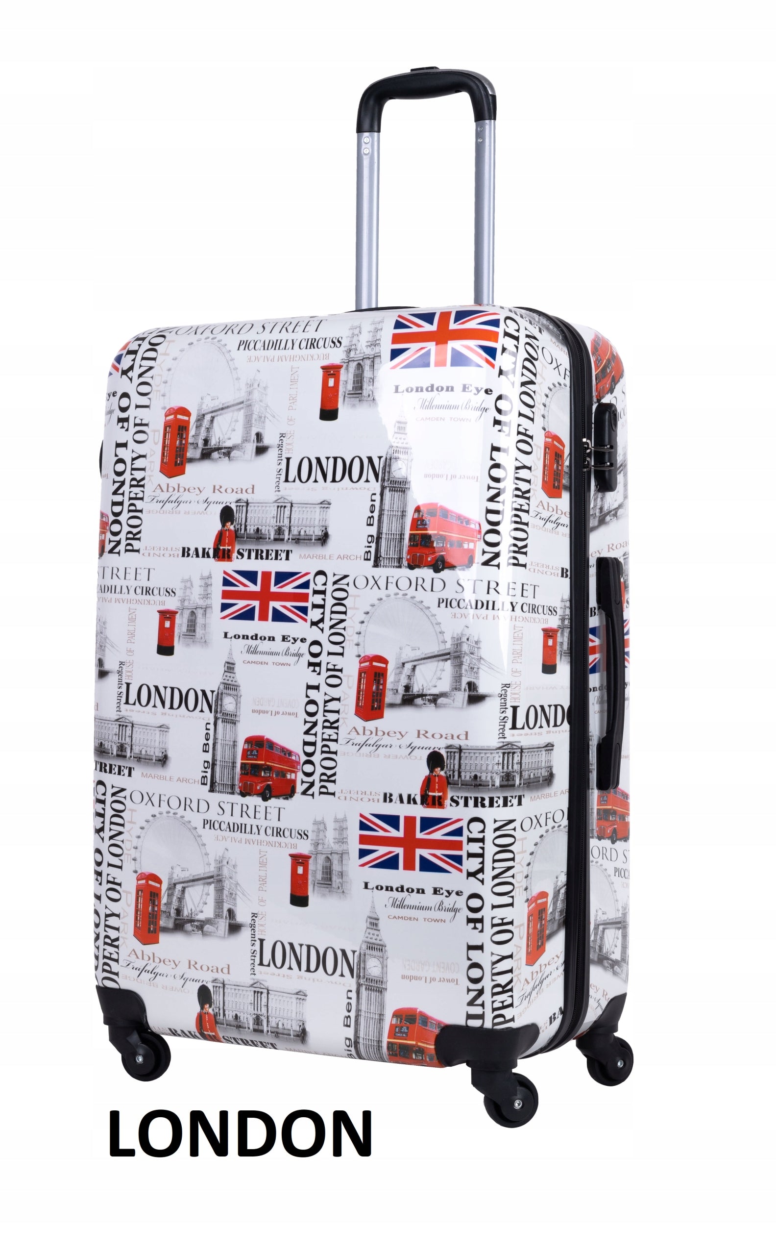LARGE SUITCASE TRAVEL LUGGAGE POLYCARBON BAGIA 90L 4 WHEELS SUITCASE Depth (shorter edge) 30 cm