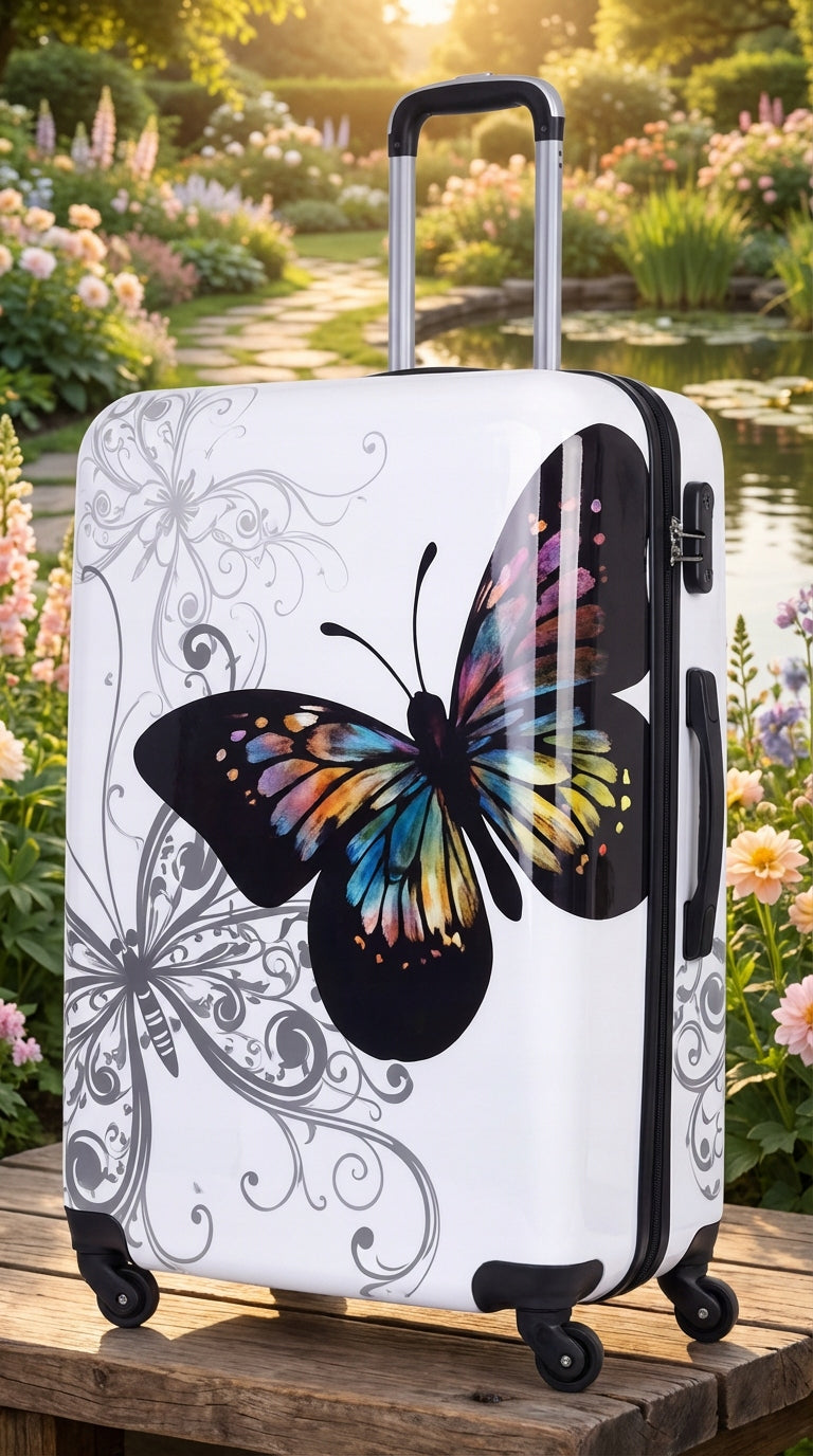 LARGE SUITCASE TRAVEL LUGGAGE POLYCARBON BAGIA 90L 4 WHEELS SUITCASE EAN (GTIN) 5906815710453