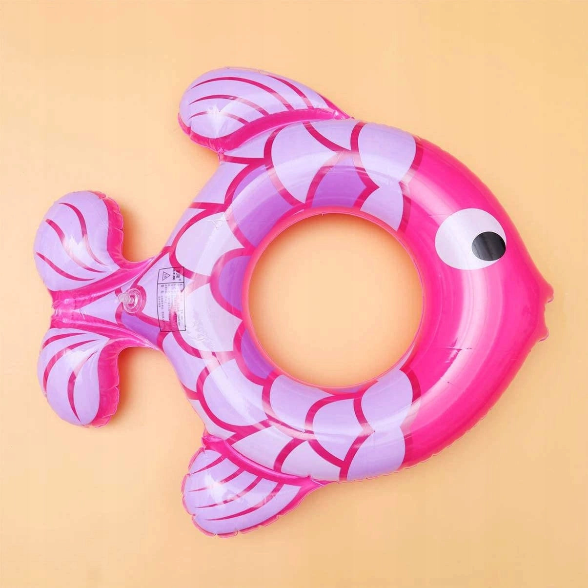 LARGE SWIMMING WHEEL FOR KIDS FISH MATTRESS 2in1 INFLATABLE WHEEL FOR POOL Product width 80 cm