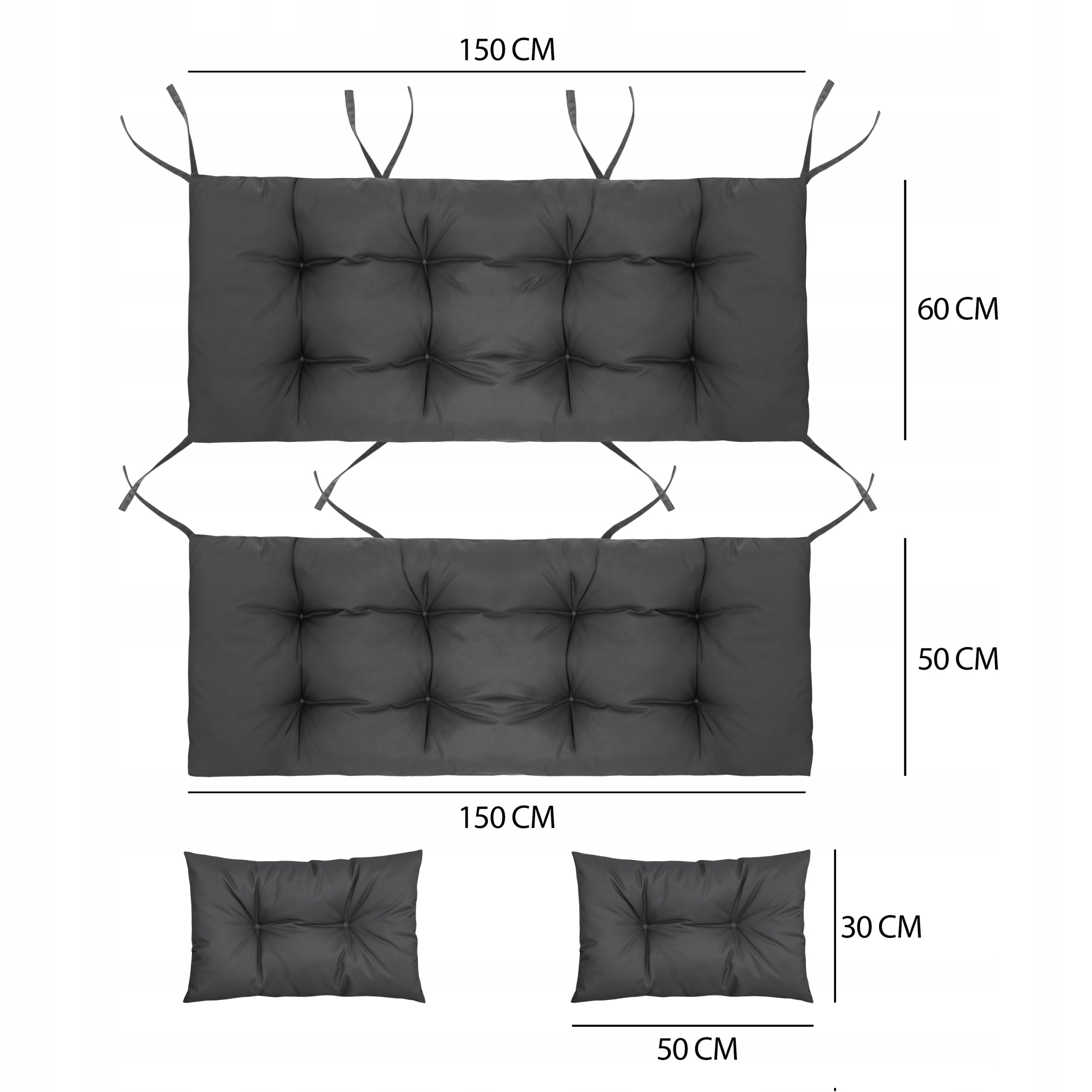 LARGE SWING CUSHION GARDEN BENCH 150x60x50 CM WATERPROOF XXL Manufacturer code Poduszka Na Hustawke Ogrodowa Lawke - 37979