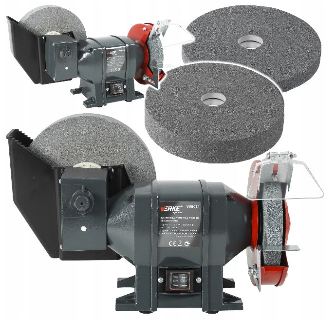LARGE TABLE GRINDER STONEWARE 2xDISC 200MM Brand Verke