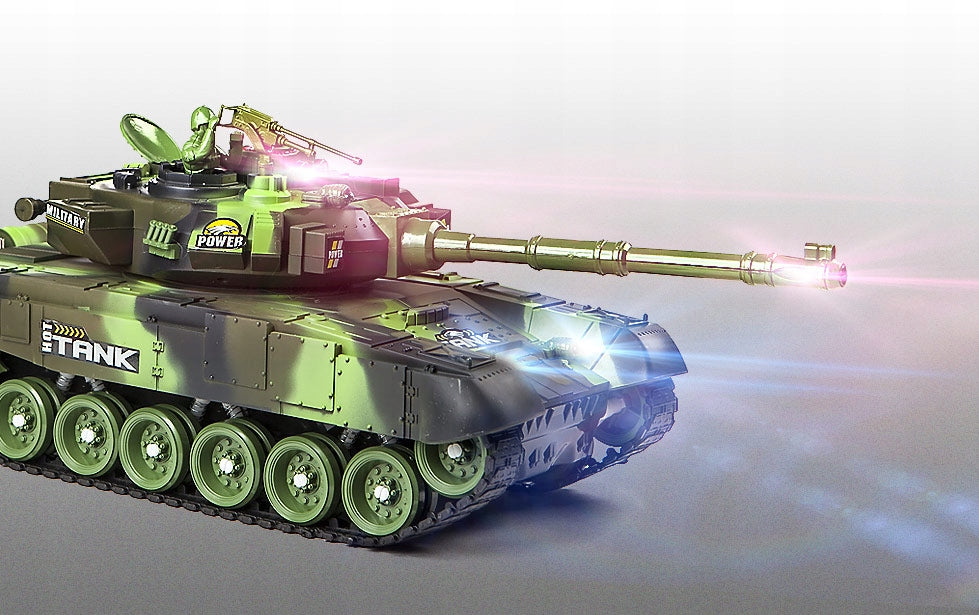 LARGE TANK REMOTE CONTROLLED 2.4ghz BIG WAR TANK EFFECTS FOR KIDS Brand click4TOYS