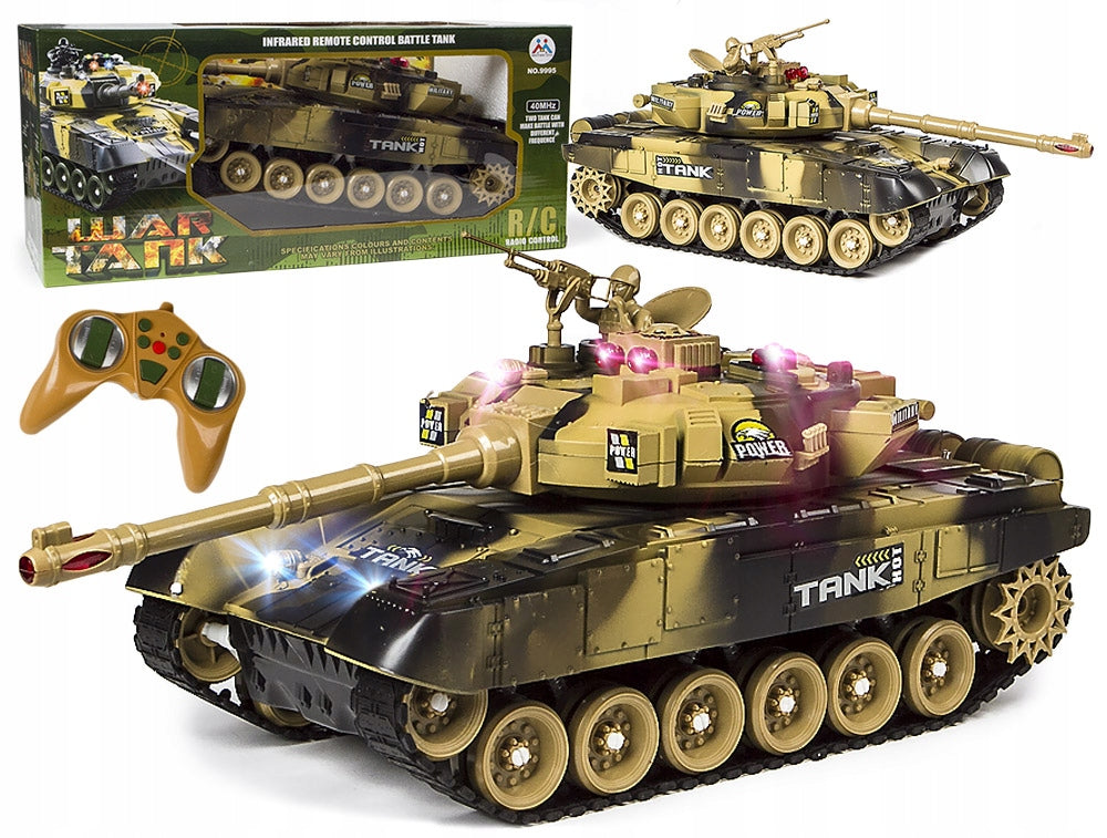 LARGE TANK REMOTE CONTROLLED RC WAR TANK 9993 34 cm REMOTE CONTROL SET FOR KIDS