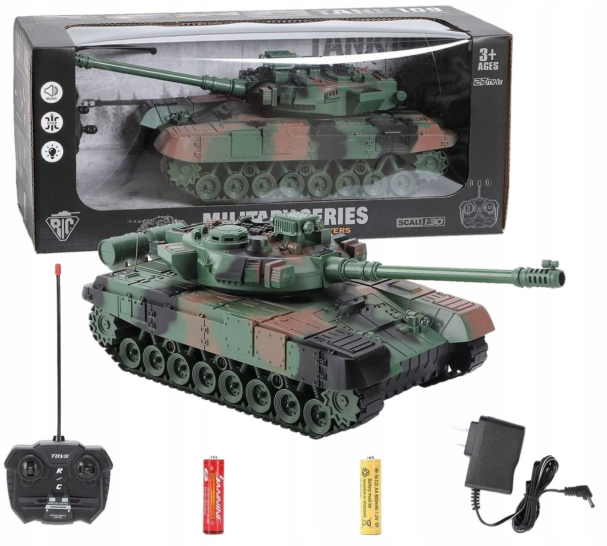 LARGE TANK REMOTE CONTROLLED REMOTE CONTROL LIGHT SOUND
