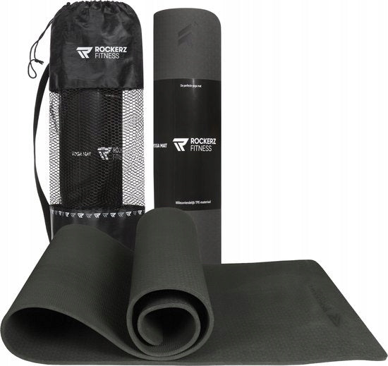 LARGE THICK MAT EXERCISE MAT 180CM BLACK
