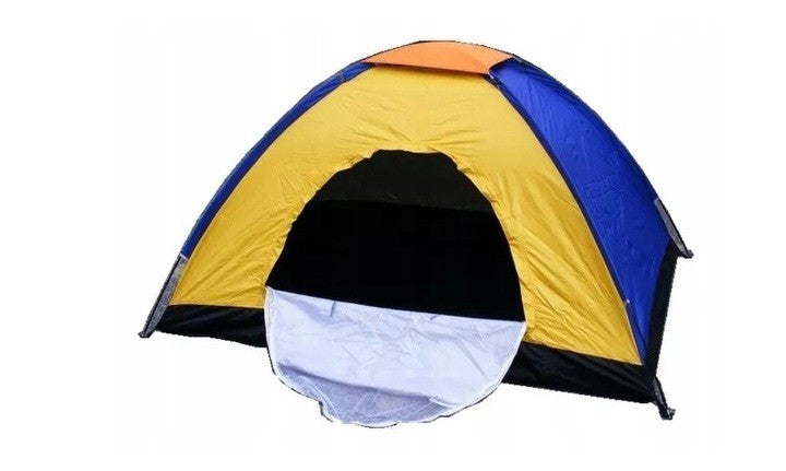 LARGE TOURIST TENT 3-PERSON IGLO 150x200 cm with mosquito net mix of colors Color green