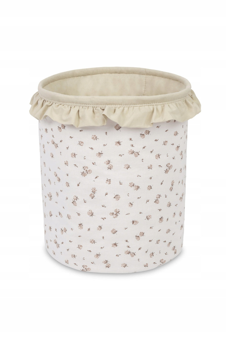 LARGE TOY CONTAINER BASKET LAUNDRY ORGANIZER M ROSE BEIGE