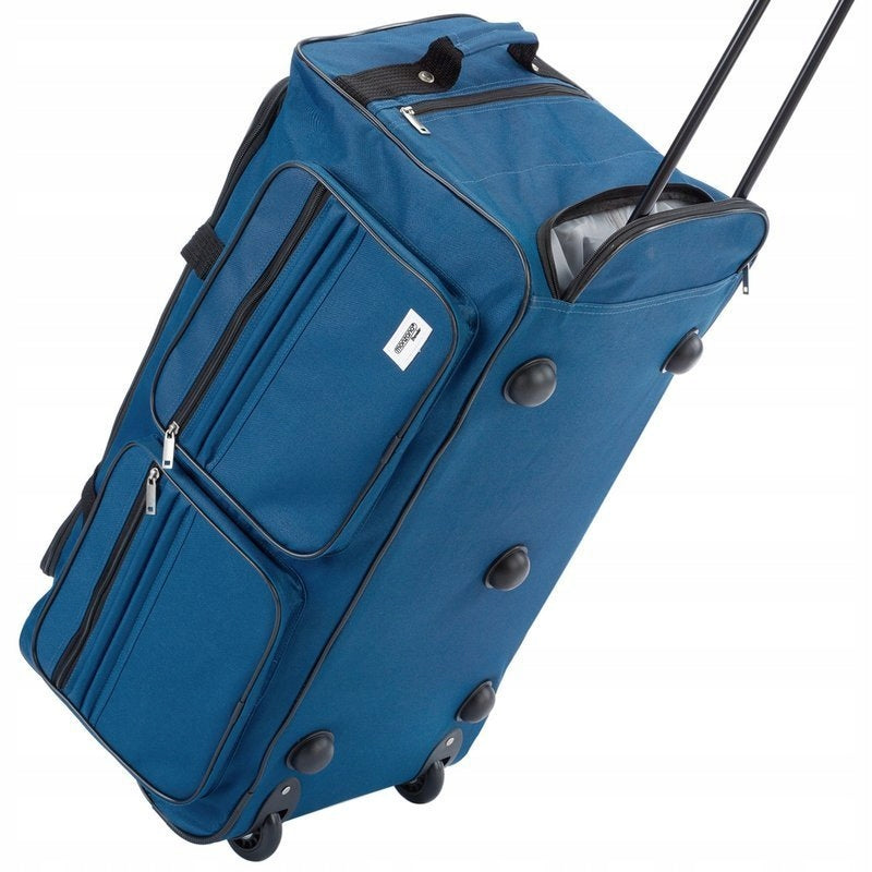 LARGE TRAVEL SUITCASE ON WHEELS 85L BLUE Manufacturer code 108332