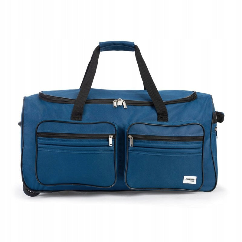 LARGE TRAVEL SUITCASE ON WHEELS 85L BLUE Model niebieski