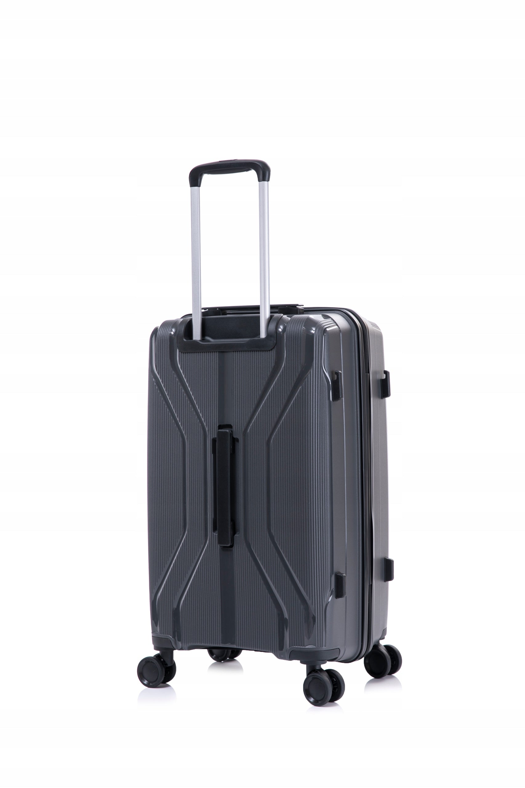 LARGE TRAVEL SUITCASE ON WHEELS HARD STRONG XXL 29" GRAFFITE POLYPROPYLENE Height 76 cm