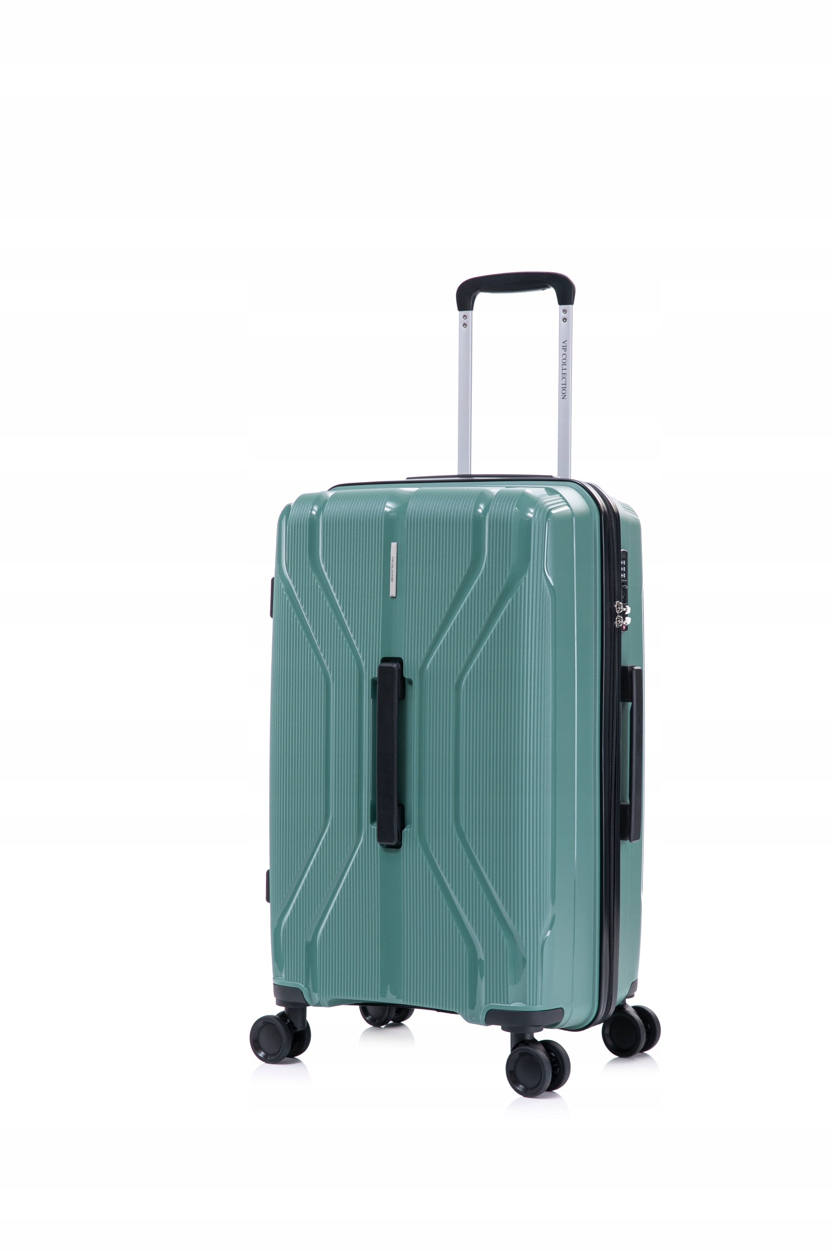 LARGE TRAVEL SUITCASE ON WHEELS HARD STRONG XXL 29" MINT POLYPROPYLENE Packaging status original