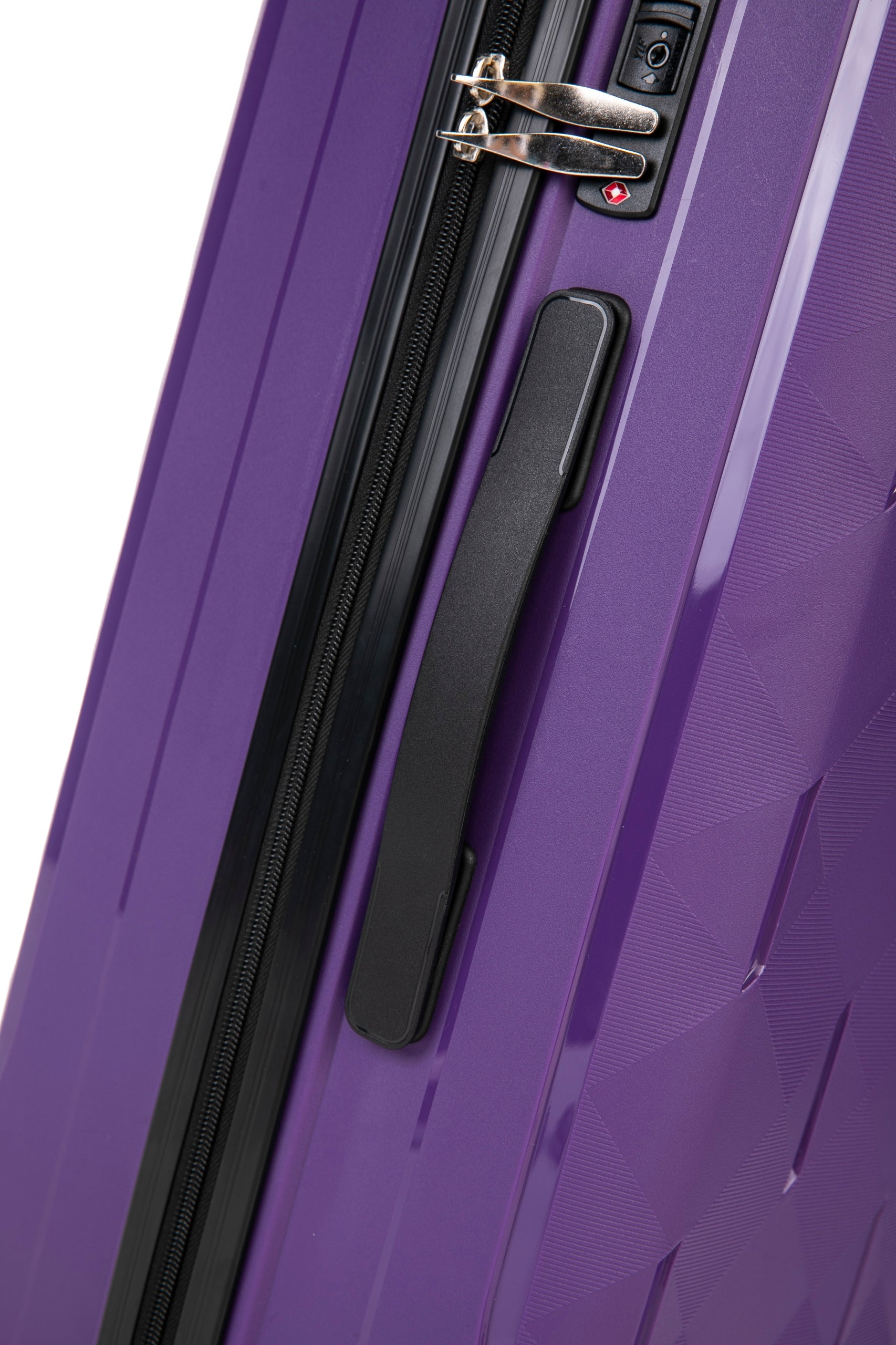 LARGE TRAVEL SUITCASE WITH WHEELS HARD 28" POLYPROPYLENE CAPRI VIOLET Depth (shorter edge) 29.5 cm