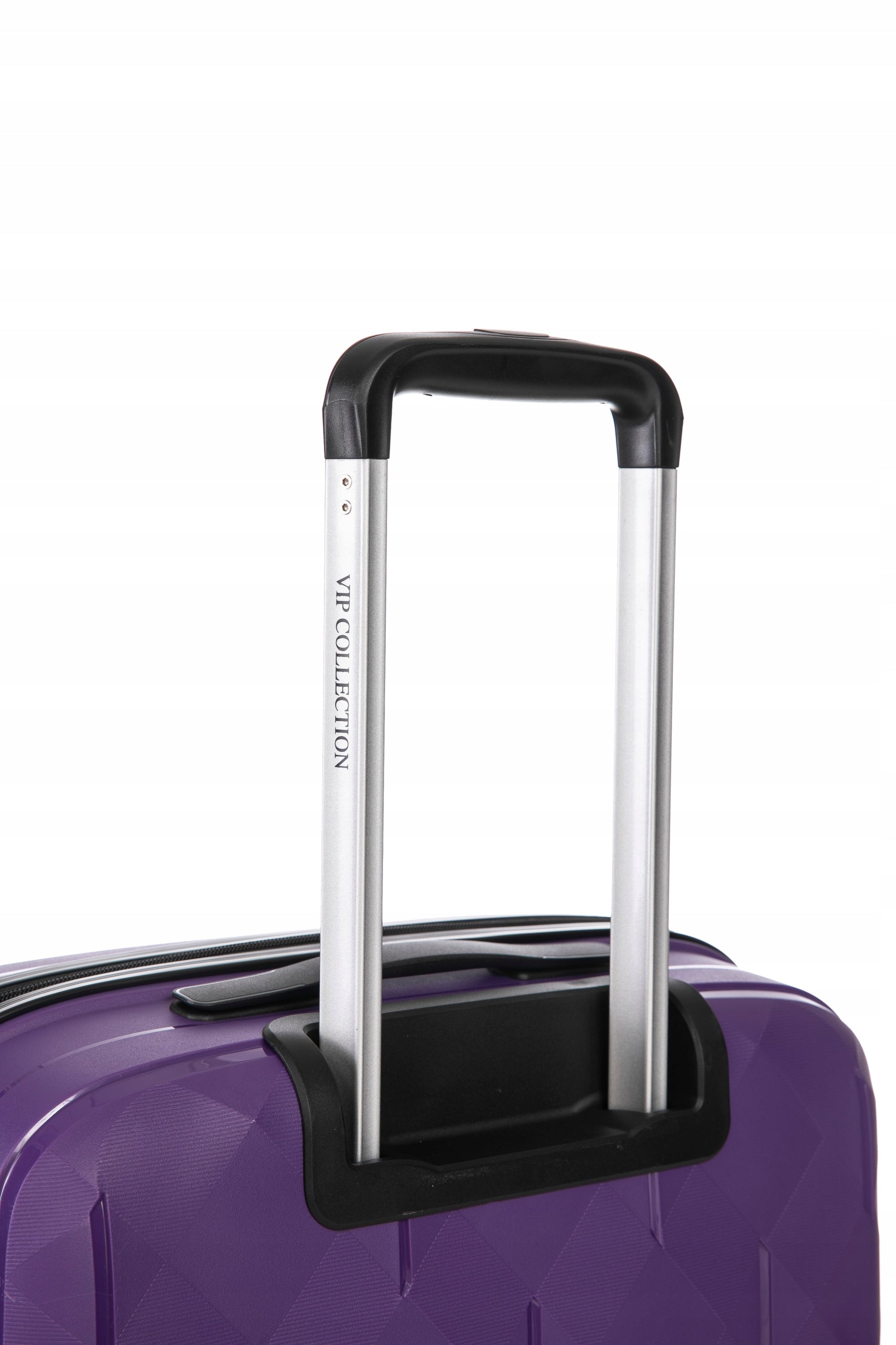 LARGE TRAVEL SUITCASE WITH WHEELS HARD 28" POLYPROPYLENE CAPRI VIOLET Height 75.5 cm