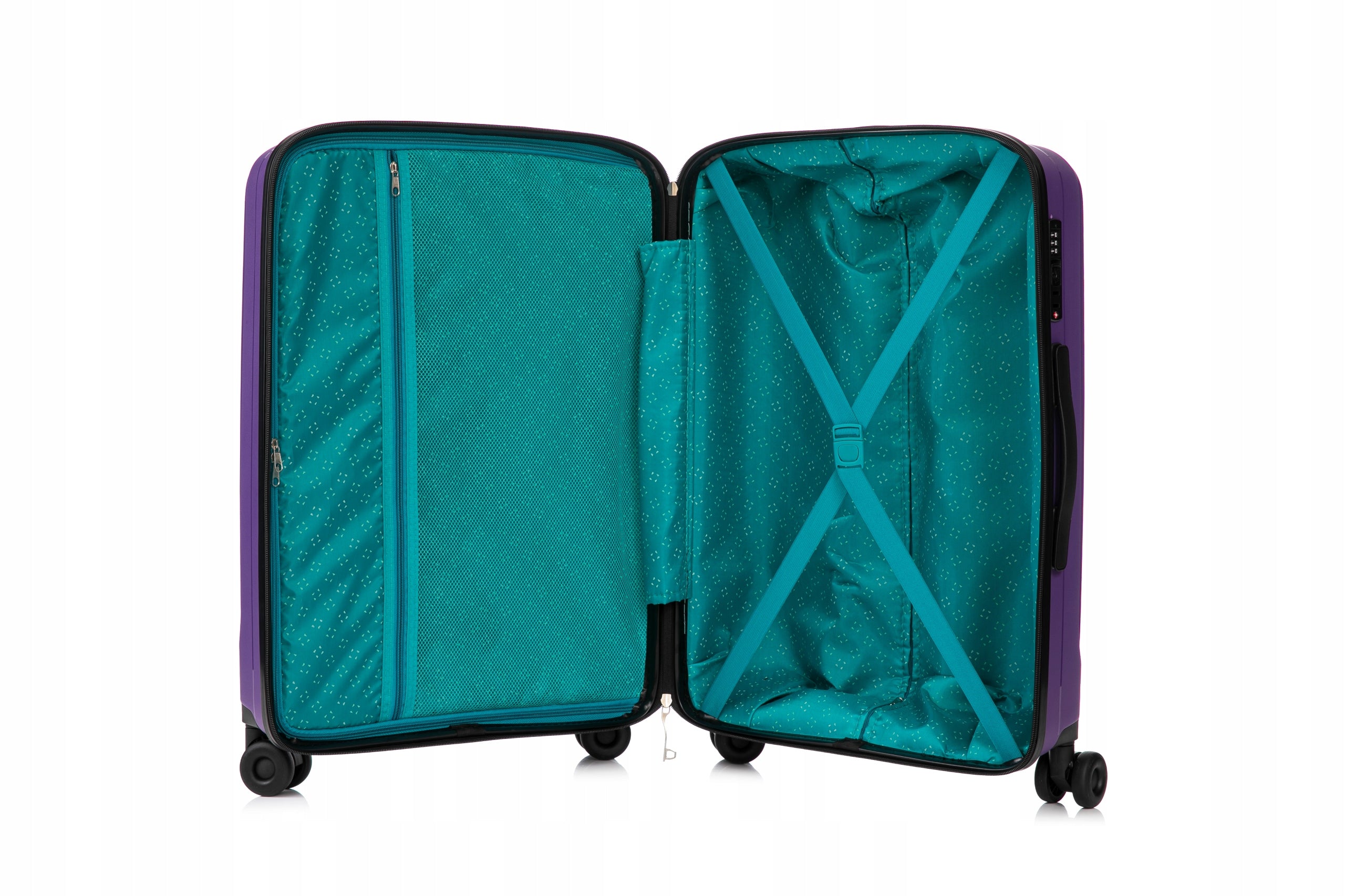 LARGE TRAVEL SUITCASE WITH WHEELS HARD 28" POLYPROPYLENE CAPRI VIOLET Manufacturer code WALIZKA CAPRI VIOLET