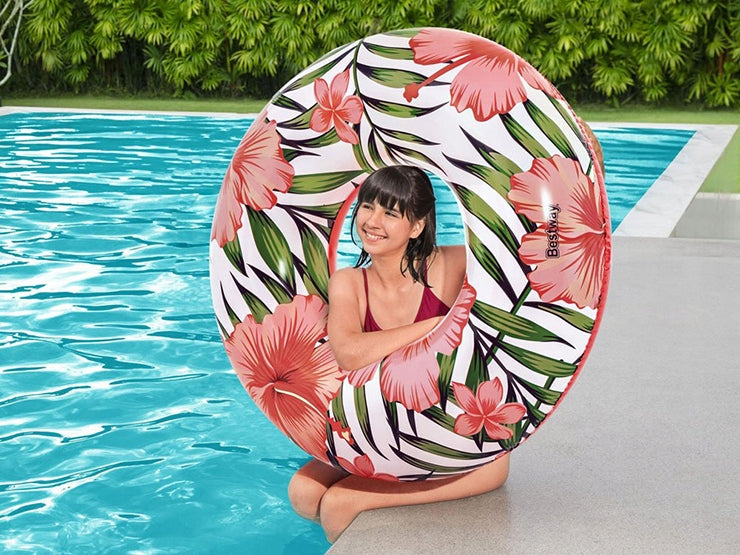 LARGE TROPICAL INFLATABLE SWIMMING WHEEL _ POOL WATER WHEEL MATTRESS Manufacturer code Q-5584847
