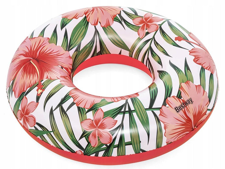 LARGE TROPICAL INFLATABLE SWIMMING WHEEL _ POOL WATER WHEEL MATTRESS Packaging status original